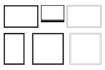 Blank Postage stamp frame set