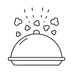 restaurant cloche icon on a white background