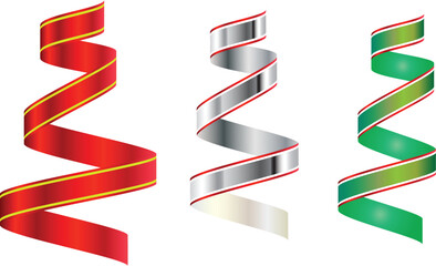 Colorful Spiral Ribbons for Festive Decorations