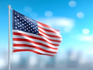 American Flag Waving