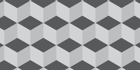Illustration decoration colorful seamless material pattern with square cubic and cube design.	