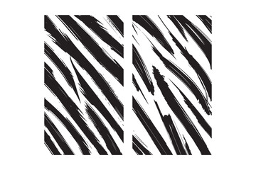 Abstract black and white brush stroke pattern