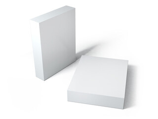 Two blank white boxes positioned together, ideal for design mockups or presentations.
