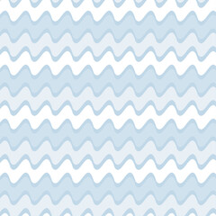 Soft Blue Wave Pattern Seamless Background