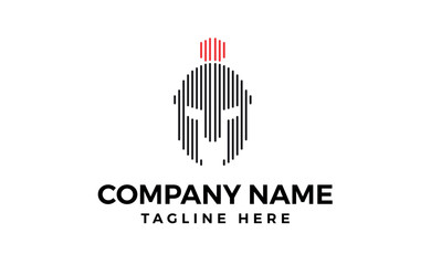 Spartan Helmet Logo design vector Spartan Logo template