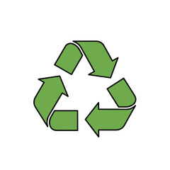 Green recycle symbol isolated vector illustration

