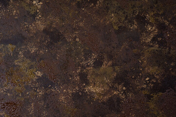 Dark rusty metal texture with deep corrosion and gritty surface