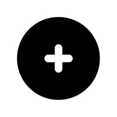 Fototapeta premium Add Circle fill Vector icon