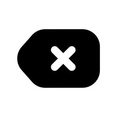 Obraz premium Backspace fill Vector icon