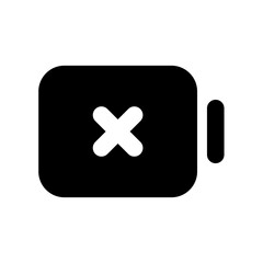 Obraz premium Empty Battery fill Vector icon