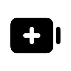Fototapeta premium Add Battery fill Vector icon