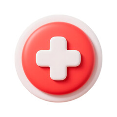 Obraz premium 3d png, Health medical care aid plus sign icon 