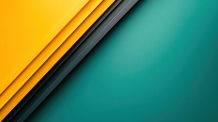 Showcasing vibrant yellow and black layers against a teal backdrop, this image encapsulates modern design trends blended with striking warmth and energetic contrast for visual impact.