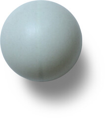 A plain, light-colored spherical object, likely a ball, with a smooth texture and no visible markings.