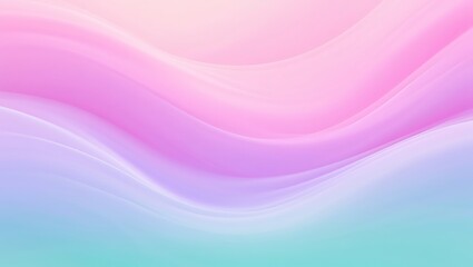 Fototapeta premium Abstract pastel background with flowing waves of pink purple and teal color gradients creating a smooth effect