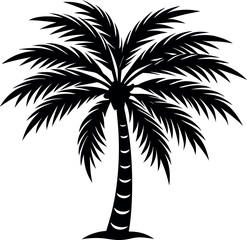 palm tree vector isolated Shallotte on white background