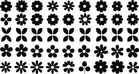 Collection of 28 Black and White Editable Stock Icons on White Background