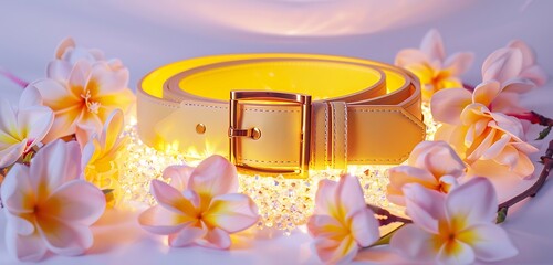 colorful bright color belt background with yellowish and golden buckle abstract background of the colorful belt background 