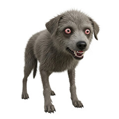 Rabies. Rabid Dog Aggressive Attack, Mad Canine. clipart isolated on transparent background. png