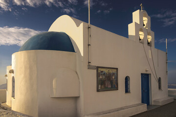 View of Church, Fira, Santorini, Greece