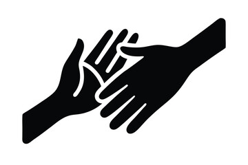 Fototapeta premium helping hands vector icon