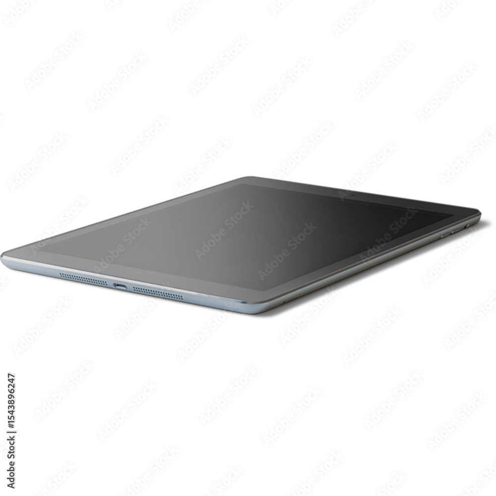 Aufkleber a sleek tablet device displayed at an angle, showcasing its modern design and touchscreen interface.