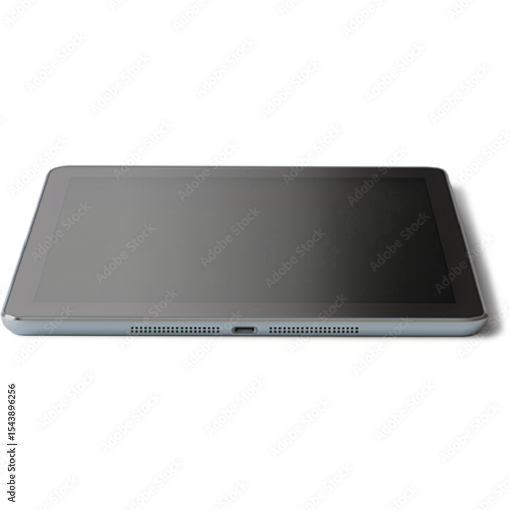 Aufkleber a sleek tablet device viewed from the side, showcasing its minimalist design and screen.