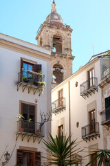 Palermo, Sicily. View of Bell tower.