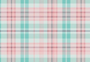 Subtle pastel teal plaid, seamless vector texture, calm youth background, modern, design