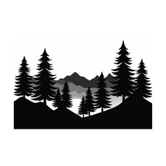 Obraz premium Isolated fir trees vector illustration for Christmas and winter holiday designs