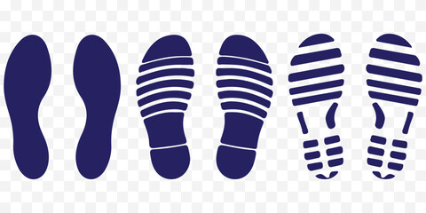 Set different human footprints. Baby footprint - stock vector eps 10