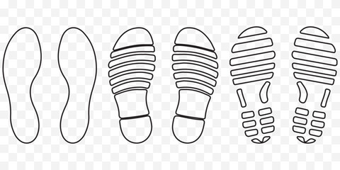 Set different human footprints. Baby footprint - stock vector eps 10