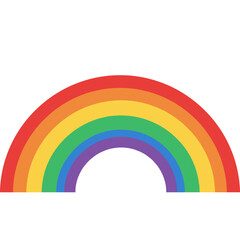 Colorful rainbow illustration with clean flat design
