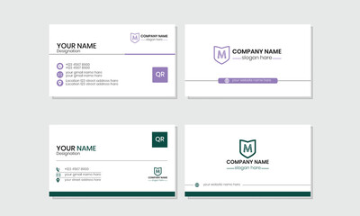 Minimal, simple business card design template.