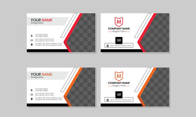 Business card design. Visiting card template.