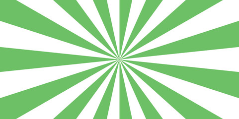 Pale green Sunburst for the background. Sunrise sunbeam element spiral striped illustration sunray template. Green sunburst twist pattern background. Vector Starburst Design with a Shimmering