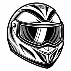 motorcycle helmet isolated on white