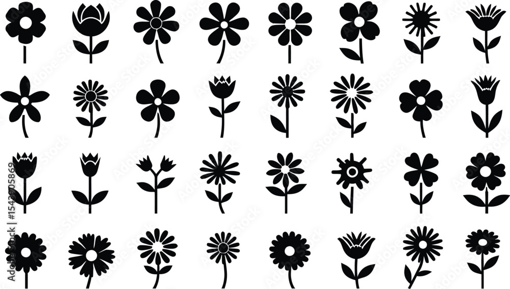 Poster collection of editable vector icons in circles with a neutral color palette
