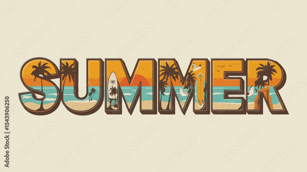 Poster collection of orange and white iconography for design projects and user interfaces