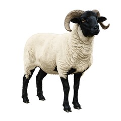 Fototapeta premium Realistic sheep in a white background