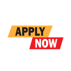 Colorful iconic label APPLY NOW vector