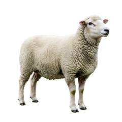 Obraz premium Realistic sheep in a white background