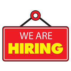 We are hiring colorful tag vector art