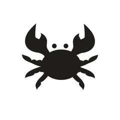 Crab silhouette. Isolated crab on white background