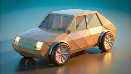 Low-poly Car Model Render