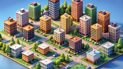 Isometric Cityscape Illustration
