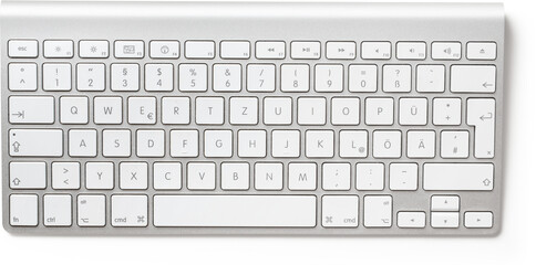 A sleek, modern keyboard designed for efficient typing with a minimalist aesthetic.