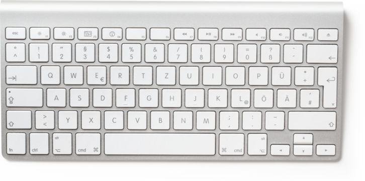 A sleek, modern keyboard designed for efficient typing with a minimalist aesthetic.