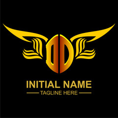 DO Golden Wing Emblem Logo