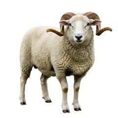 Fototapeta premium Realistic sheep in a white background